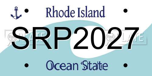 SRP2027 Rhode Island License Plate