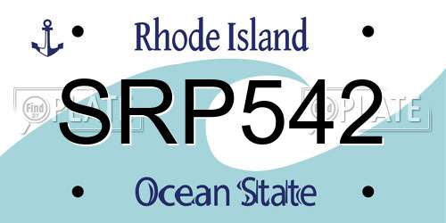 SRP542 Rhode Island License Plate
