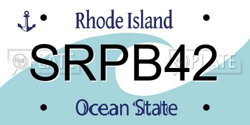 SRPB42 Rhode Island License Plate