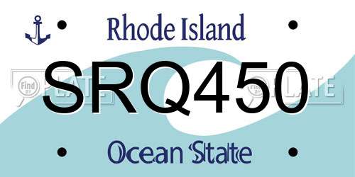 SRQ450 Rhode Island License Plate