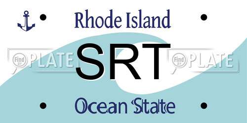 SRT Rhode Island License Plate