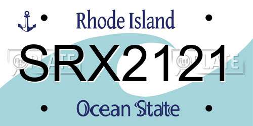 SRX2121 Rhode Island License Plate