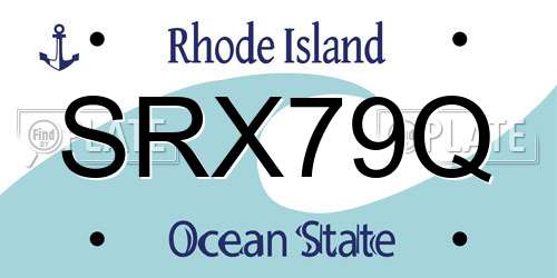 SRX79Q Rhode Island License Plate
