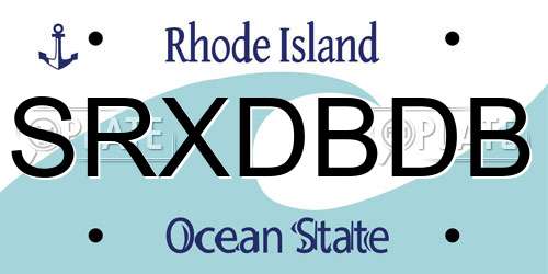 SRXDBDB Rhode Island License Plate