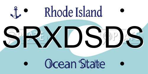 SRXDSDS Rhode Island License Plate