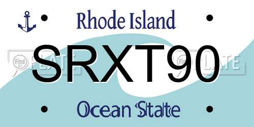 SRXT90 Rhode Island License Plate