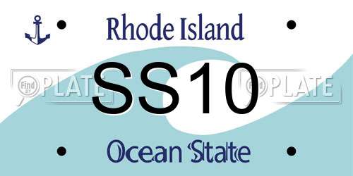 SS10 Rhode Island License Plate
