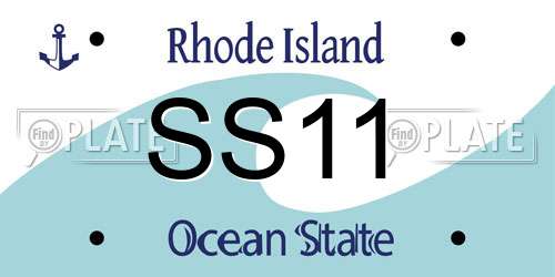 SS11 Rhode Island License Plate