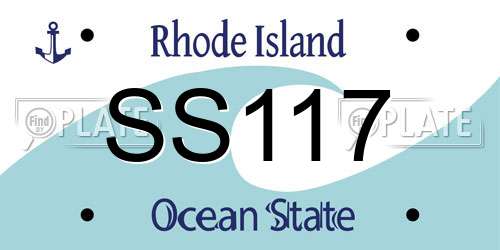SS117 Rhode Island License Plate
