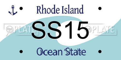 SS15 Rhode Island License Plate