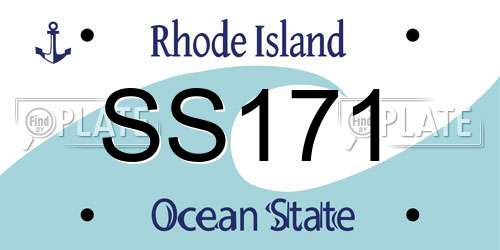 SS171 Rhode Island License Plate