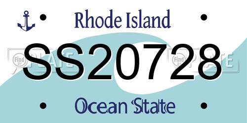 SS20728 Rhode Island License Plate