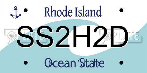 SS2H2D Rhode Island License Plate