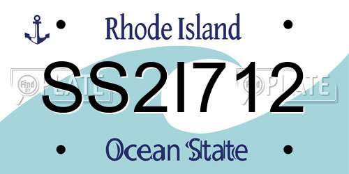 SS2I712 Rhode Island License Plate