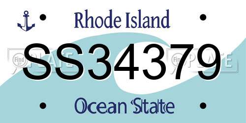 SS34379 Rhode Island License Plate