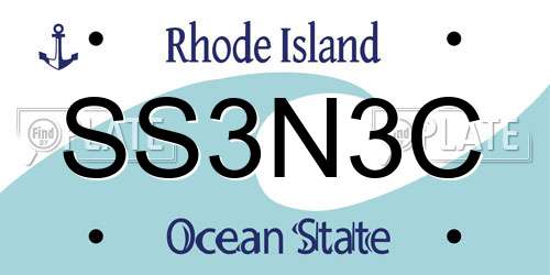 SS3N3C Rhode Island License Plate