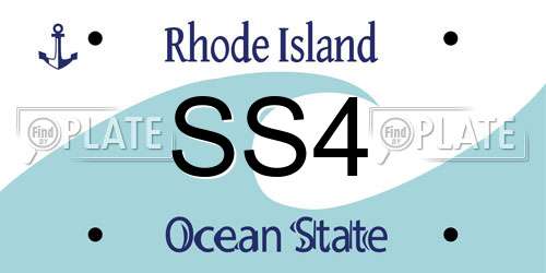SS4 Rhode Island License Plate