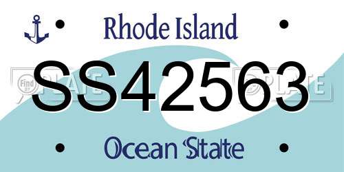 SS42563 Rhode Island License Plate