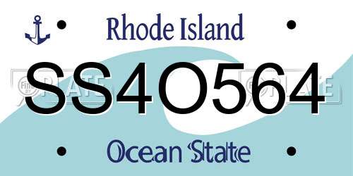SS4O564 Rhode Island License Plate