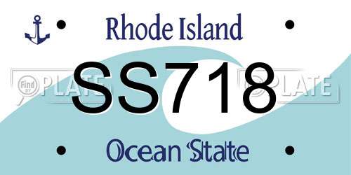 SS718 Rhode Island License Plate