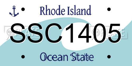 SSC1405 Rhode Island License Plate