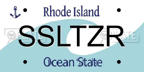 SSLTZR Rhode Island License Plate