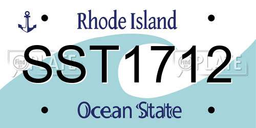 SST1712 Rhode Island License Plate