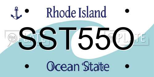 SST55O Rhode Island License Plate