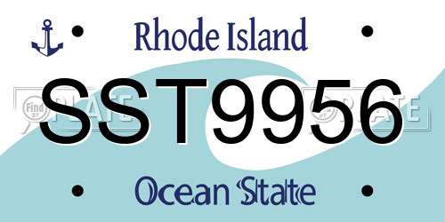 SST9956 Rhode Island License Plate
