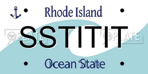 SSTITIT Rhode Island License Plate