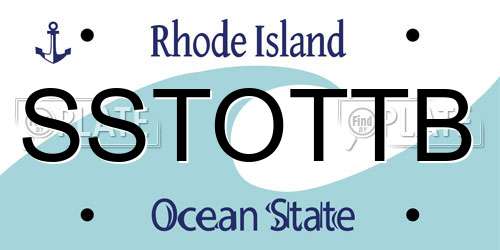 SSTOTTB Rhode Island License Plate