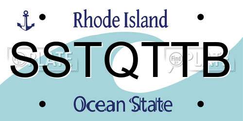 SSTQTTB Rhode Island License Plate