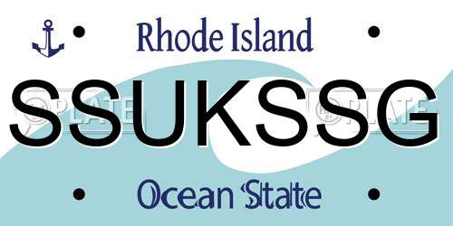 SSUKSSG Rhode Island License Plate
