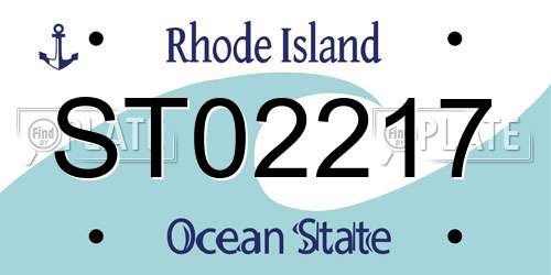 ST02217 Rhode Island License Plate