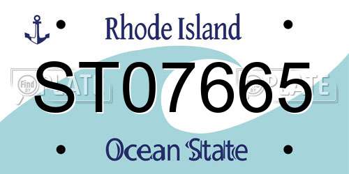 ST07665 Rhode Island License Plate