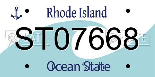 ST07668 Rhode Island License Plate