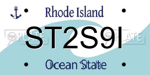 ST2S9I Rhode Island License Plate