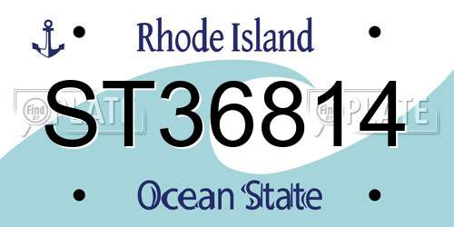 ST36814 Rhode Island License Plate