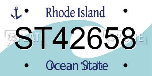 ST42658 Rhode Island License Plate