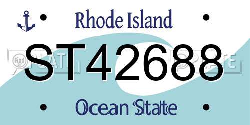 ST42688 Rhode Island License Plate