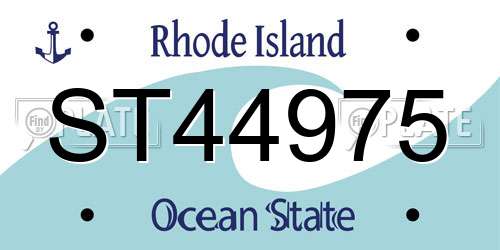 ST44975 Rhode Island License Plate