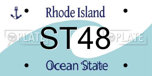 ST48 Rhode Island License Plate