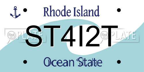 ST4I2T Rhode Island License Plate
