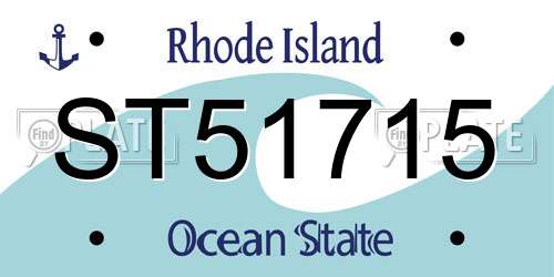 ST51715 Rhode Island License Plate