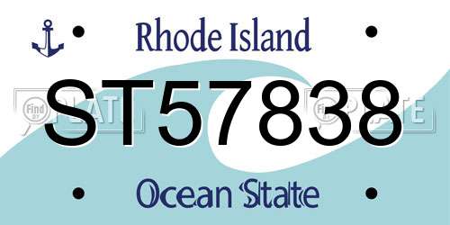 ST57838 Rhode Island License Plate
