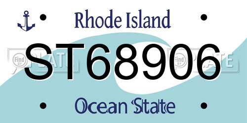 ST68906 Rhode Island License Plate