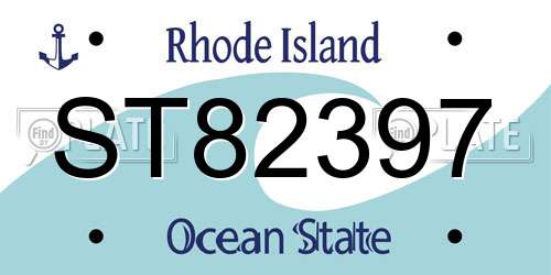 ST82397 Rhode Island License Plate