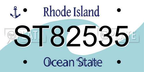 ST82535 Rhode Island License Plate
