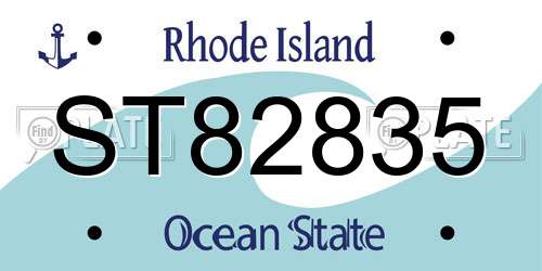 ST82835 Rhode Island License Plate
