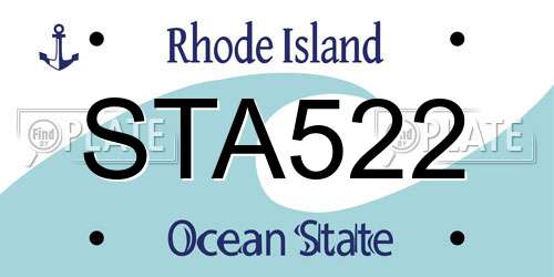 STA522 Rhode Island License Plate